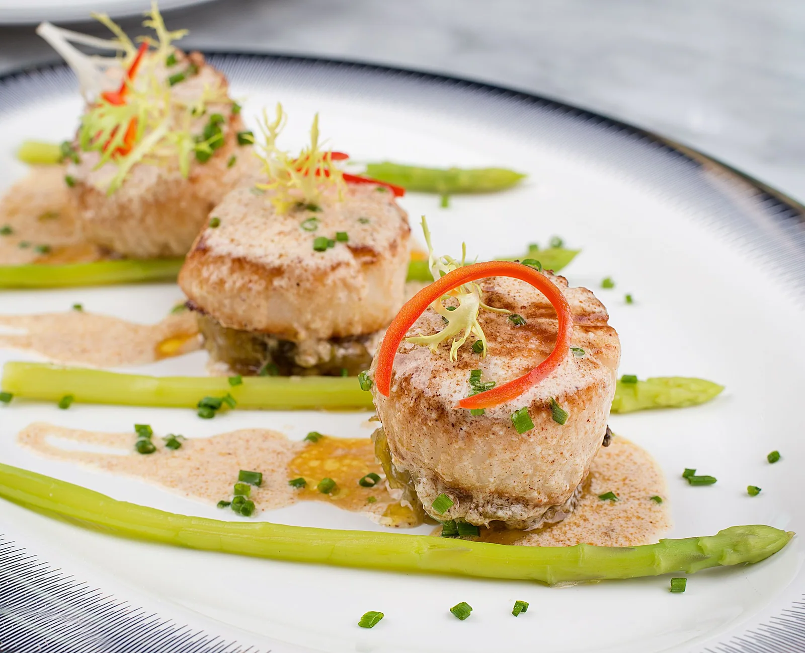 Seared jumbo sea scallops